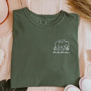 Embroidered Mama Shirt, Mama Bear Shirt, Mom Shirt, Mothers Day Shirt